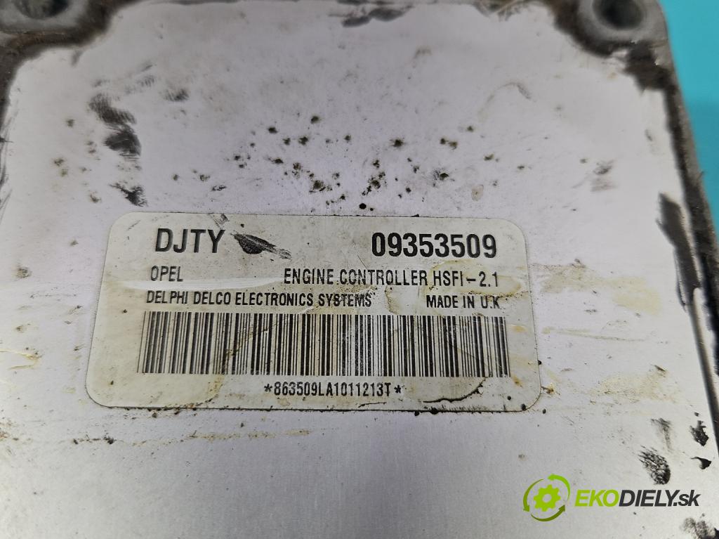 Opel Astra II 1998-2009 1.6 8V 84KM manual 62 kW 1598 cm3 5- riadiaca jednotka motora 09353509