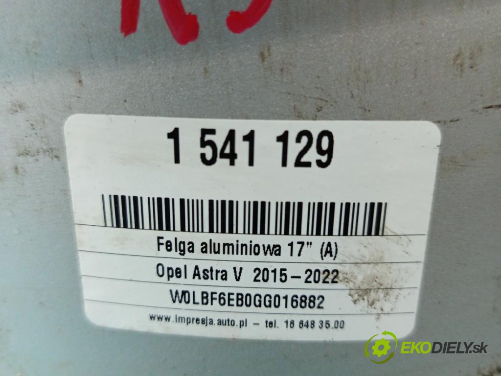 Opel Astra V  2015-2022 1.4 T 125 HP manual 92 kW 1399 cm3 5- Disk hliník 17