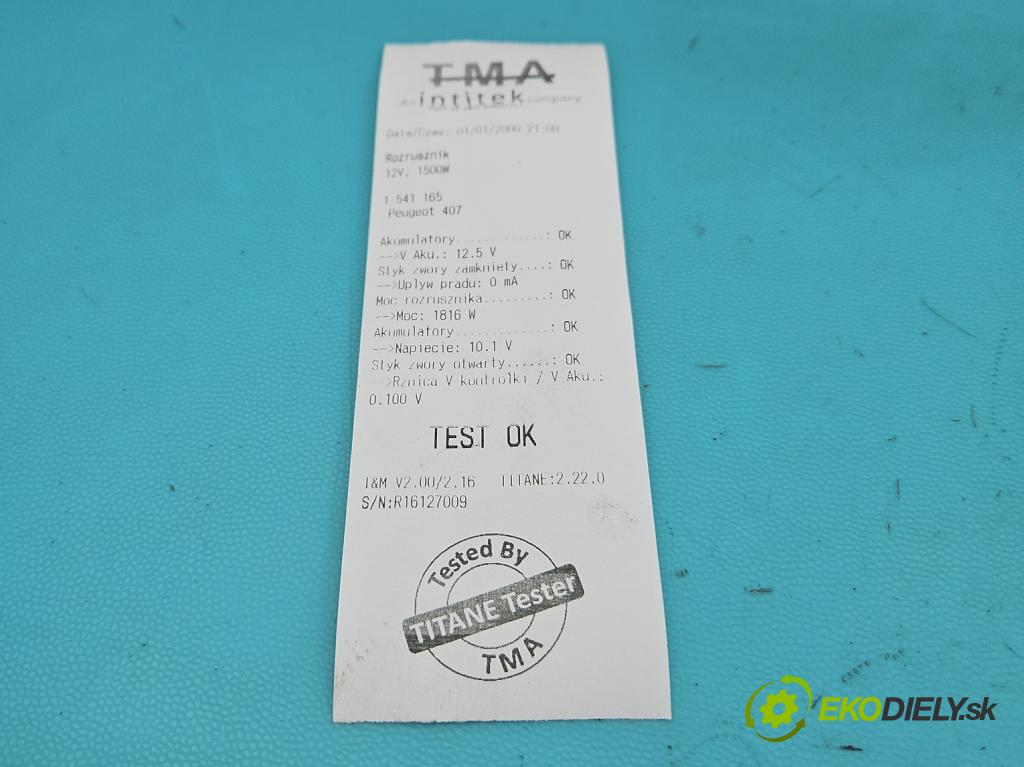 Peugeot 407 2.0 hdi 136 HP manual 100 kW 1997 cm3 4- štartér  (Štartér)