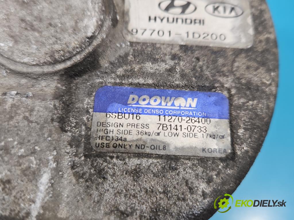 Kia Carens III  2006-2013 2.0 16V 144 hp manual 106 kW 1998 cm3 5- Kompresor: klíma 97701-1D200 (Kompresor klimatizace)
