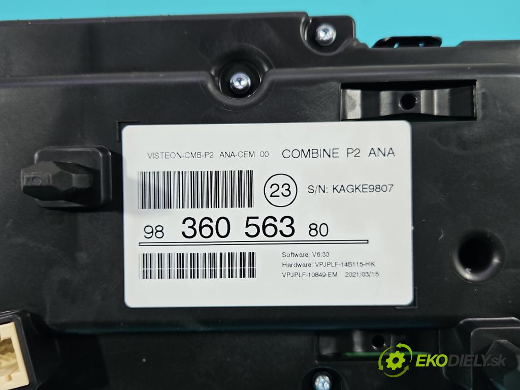 Peugeot 2008 II 2019- 1.2 12V 131 HP automatic 96 kW 1199 cm3 5- prístrojovka/ budíky 9836056380 (Prístrojová doska)