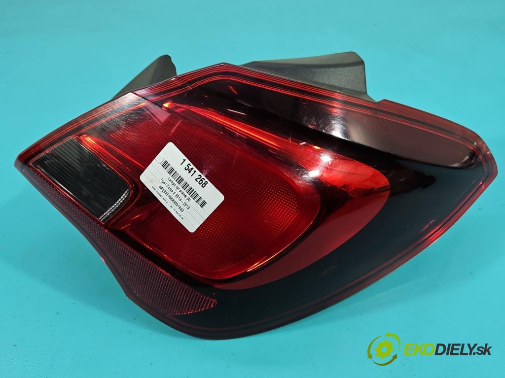 Opel Corsa E 2014-2019 1.4 16V 75 HP manual 55 kW 1398 cm3 5- svetlo / reflektor zadné pravé 39068623 (Kľučka dverí ostatné)