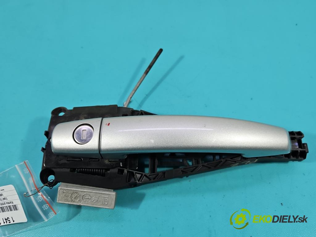 Opel Corsa E 2014-2019 1.4 16V 75 HP manual 55 kW 1398 cm3 5- rukoväť predné ľavé mimo: 13346228 (Kľučka dverí vonkajšia predná ľavá)