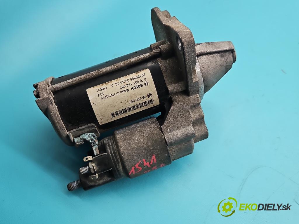 Opel Corsa E 2014-2019 1.4 16V 75 hp manual 55 kW 1398 cm3 5- startér: 0001192087 (Startér)