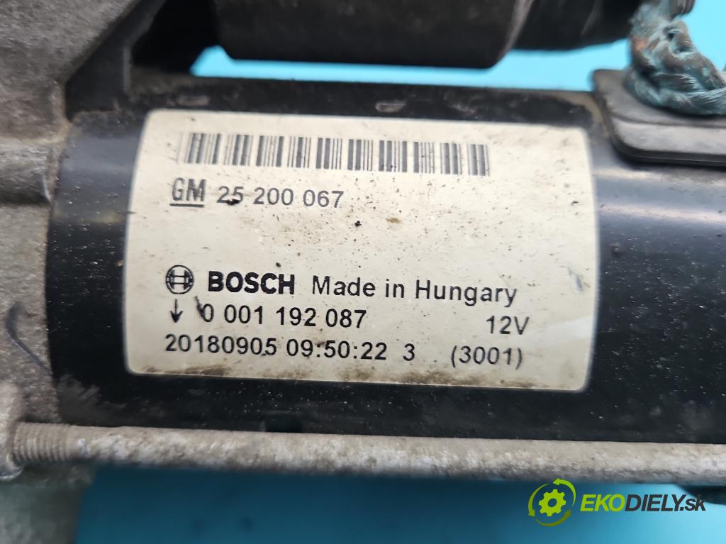 Opel Corsa E 2014-2019 1.4 16V 75 hp manual 55 kW 1398 cm3 5- startér: 0001192087 (Startér)