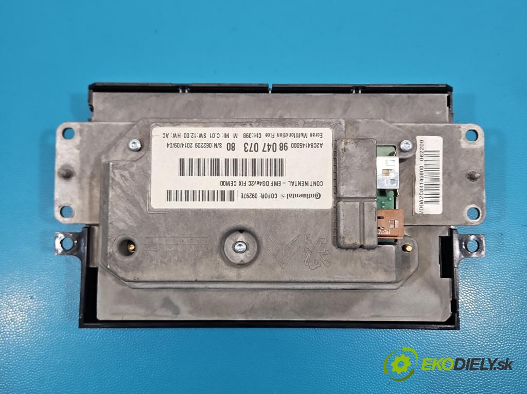 Citroen DS4 11-15 2.0 hdi 163 HP manual 120 kW 1997 cm3 5- Zobrazit: 9804707380 (Prístrojová doska)