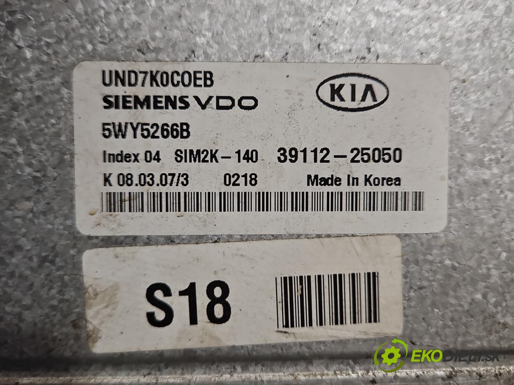 Kia Carens III  2006-2013 2.0 16V 144 hp manual 106 kW 1998 cm3 5- řídící jednotka motoru 39112-25050
