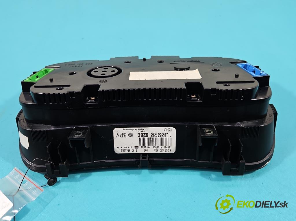 Vw Golf IV 1997-2003 1.9 tdi 101 HP manual 74 kW 1896 cm3 5- prístrojovka/ budíky 1J0920826C (Prístrojová doska)