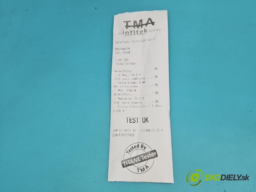 Dodge Caliber 2.0 CRD 140 hp manual 103 kW 1968 cm3 5- startér:  (Startér)