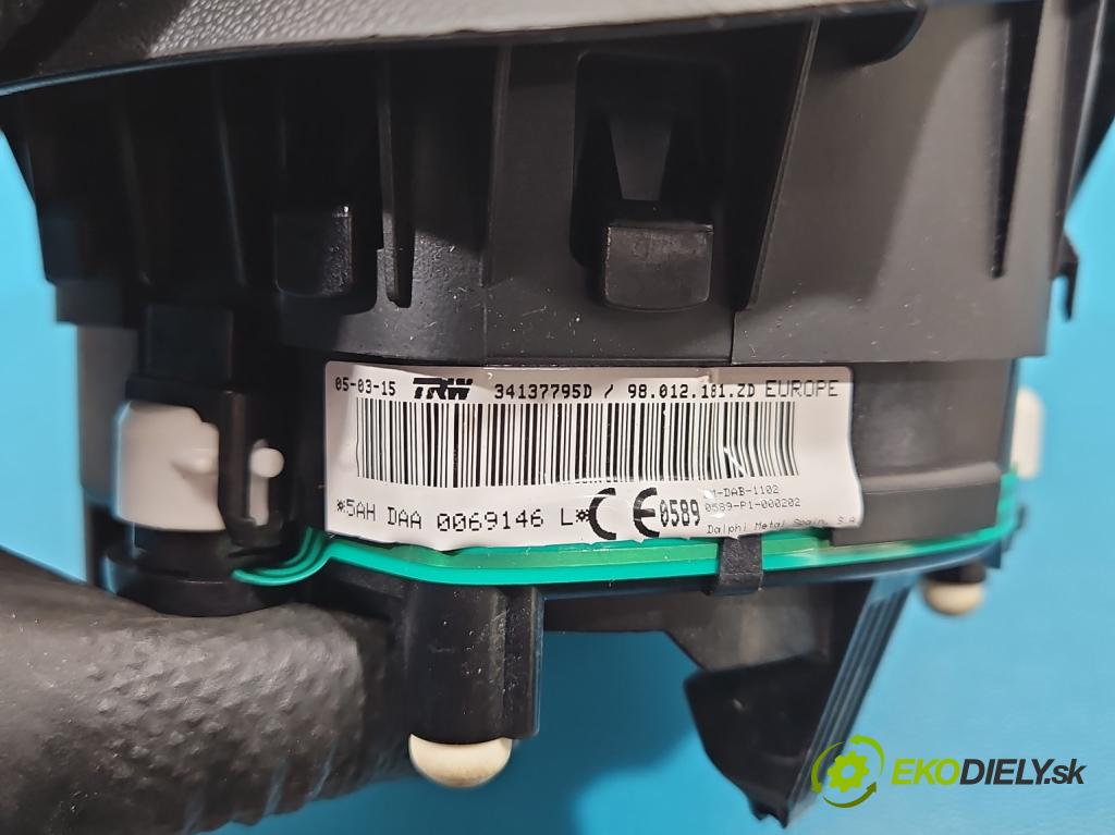 Citroen C4 Cactus 2014-2020 1.6 hdi 92 HP automatic 68 kW 1560 cm3 5- airbag vzduch: Řidiči: 98012181ZD (Airbag)