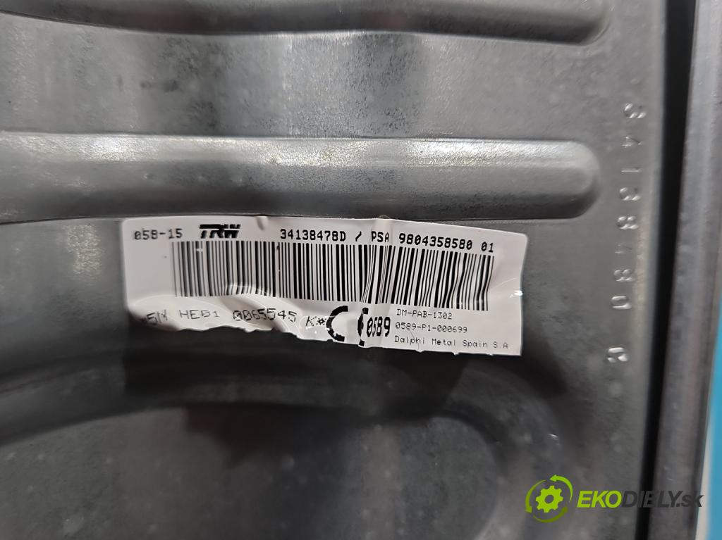 Citroen C4 Cactus 2014-2020 1.6 hdi 92 HP automatic 68 kW 1560 cm3 5- airbag vzduch: spolujezdce: 9804358580 (Airbag)