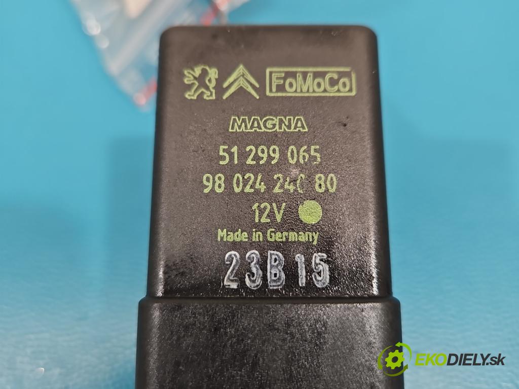 Citroen C4 Cactus 2014-2020 1.6 hdi 92 HP automatic 68 kW 1560 cm3 5- Relé: svíčky: zařicích: 9802424080 (Relé)