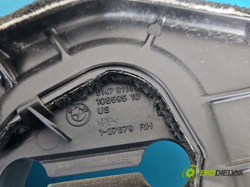 Bmw X6 E71 2007–2014 3.0d 306KM automatic 225 kW 2993 cm3 5- Čalounictví: kufra: pravé 6981054