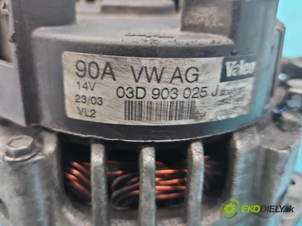 Vw Polo IV 9N 2001-2009 1.2 12V 69KM manual 51 kW 1198 cm3 5- Alternator 03D903025J (Alternátor)