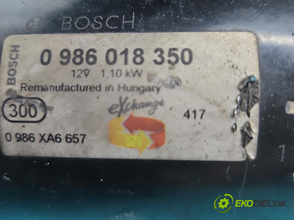 Opel Meriva A 2002-2010 1.8 16V 125 hp manual 92 kW 1796 cm3 5- startér: 0986018350 (Startér)