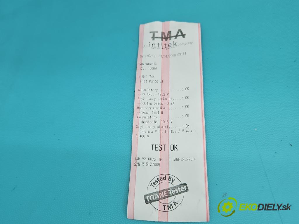 Fiat Punto II 1999-2010 1.3 jtd 69KM manual 51 kW 1248 cm3 5- štartér  (Štartér)