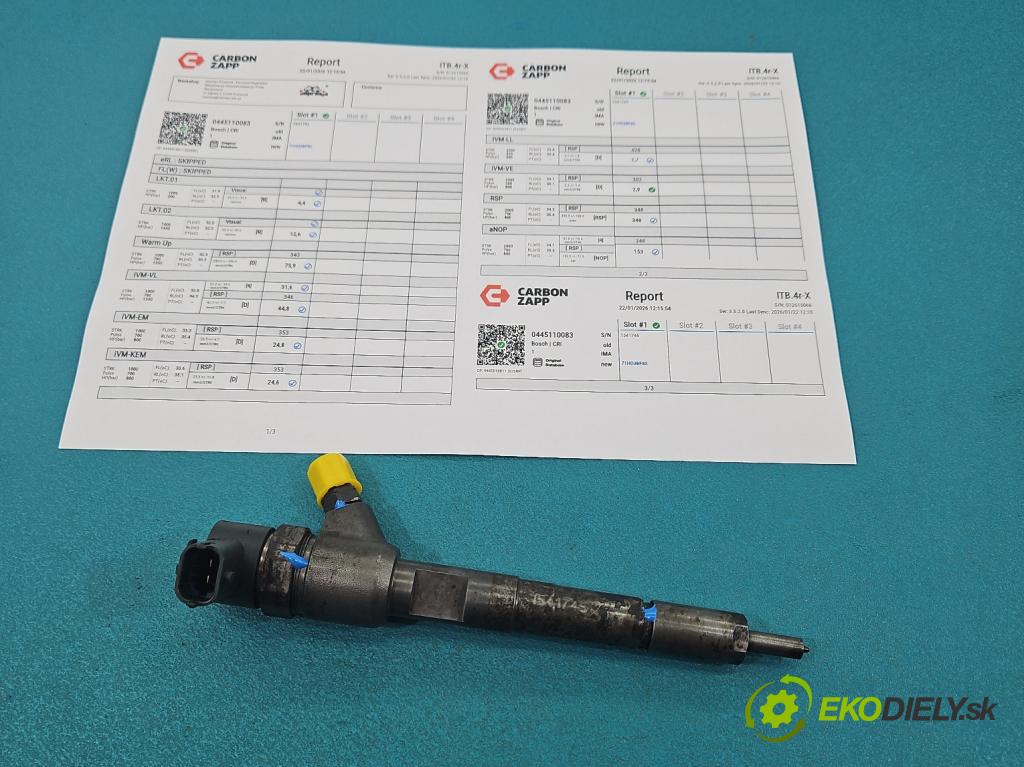 Fiat Punto II 1999-2010 1.3 jtd 69KM manual 51 kW 1248 cm3 5- vstrek 0445110083 (Vstrekovač paliva)