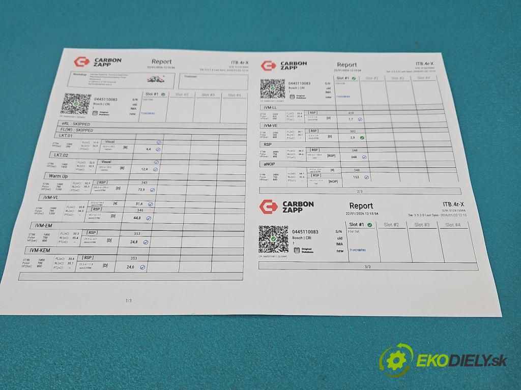 Fiat Punto II 1999-2010 1.3 jtd 69KM manual 51 kW 1248 cm3 5- vstrek 0445110083 (Vstrekovač paliva)