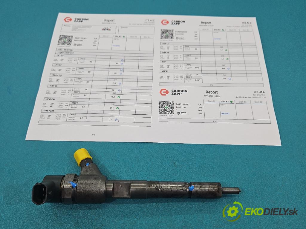 Fiat Punto II 1999-2010 1.3 jtd 69KM manual 51 kW 1248 cm3 5- vstrek 0445110083 (Vstrekovač paliva)