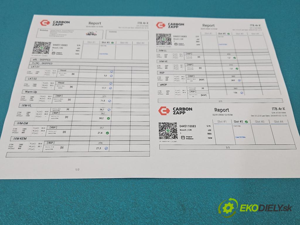 Fiat Punto II 1999-2010 1.3 jtd 69KM manual 51 kW 1248 cm3 5- vstrek 0445110083 (Vstrekovač paliva)