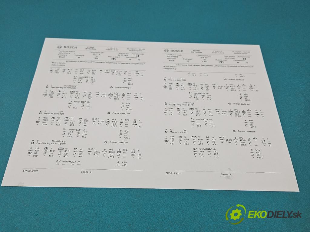 Vw Transporter T5 2003-2015 1.9 tdi 84KM manual 62 kW 1896 cm3 5- vstrekovacie čerpadlo 0414720313 (Vstrekovač paliva)