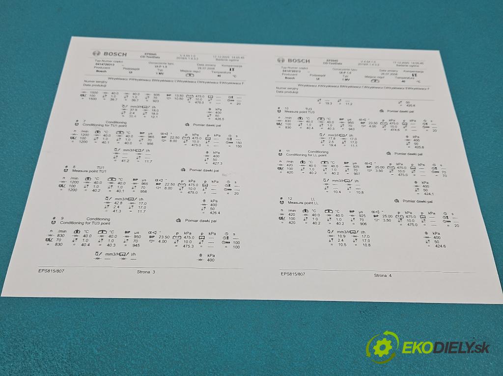 Vw Transporter T5 2003-2015 1.9 tdi 84KM manual 62 kW 1896 cm3 5- vstrekovacie čerpadlo 0414720313 (Vstrekovač paliva)