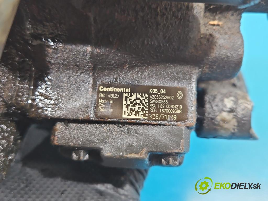 Renault Scenic III 2009-2016 1.5 dci 95 HP manual 70 kW 1461 cm3 5- čerpadlo vstrekovacia 167000938R (Vstrekovacie čerpadlo)