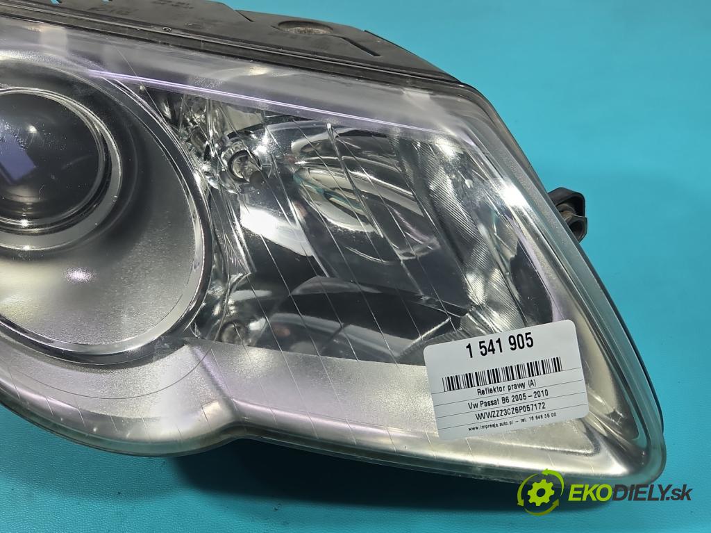 Vw Passat B6 2005-2010 2.0 tdi 140 HP automatic 103 kW 1968 cm3 4- Reflektor: pravý 1EL247014-02 (Svetlo predné pravé)