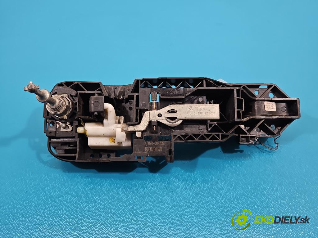 Renault Scenic III 2009-2016 1.5 dci 95 HP manual 70 kW 1461 cm3 5- rukoväť predné ľavé mimo: 806070032R (Kľučka dverí vonkajšia predná ľavá)