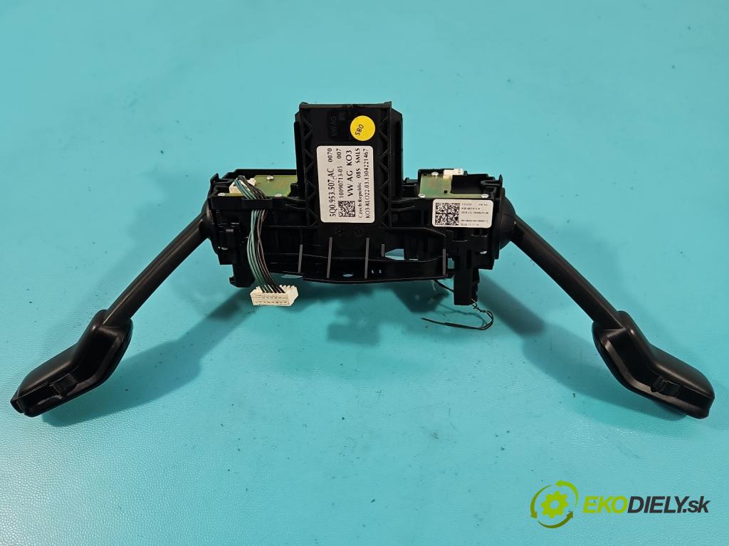 Skoda Octavia III 2013- 2.0 tdi 150 HP manual 110 kW 1968 cm3 5- prepínač komplex: 5Q0953507AC (Prepínacie páčky pod volantom)