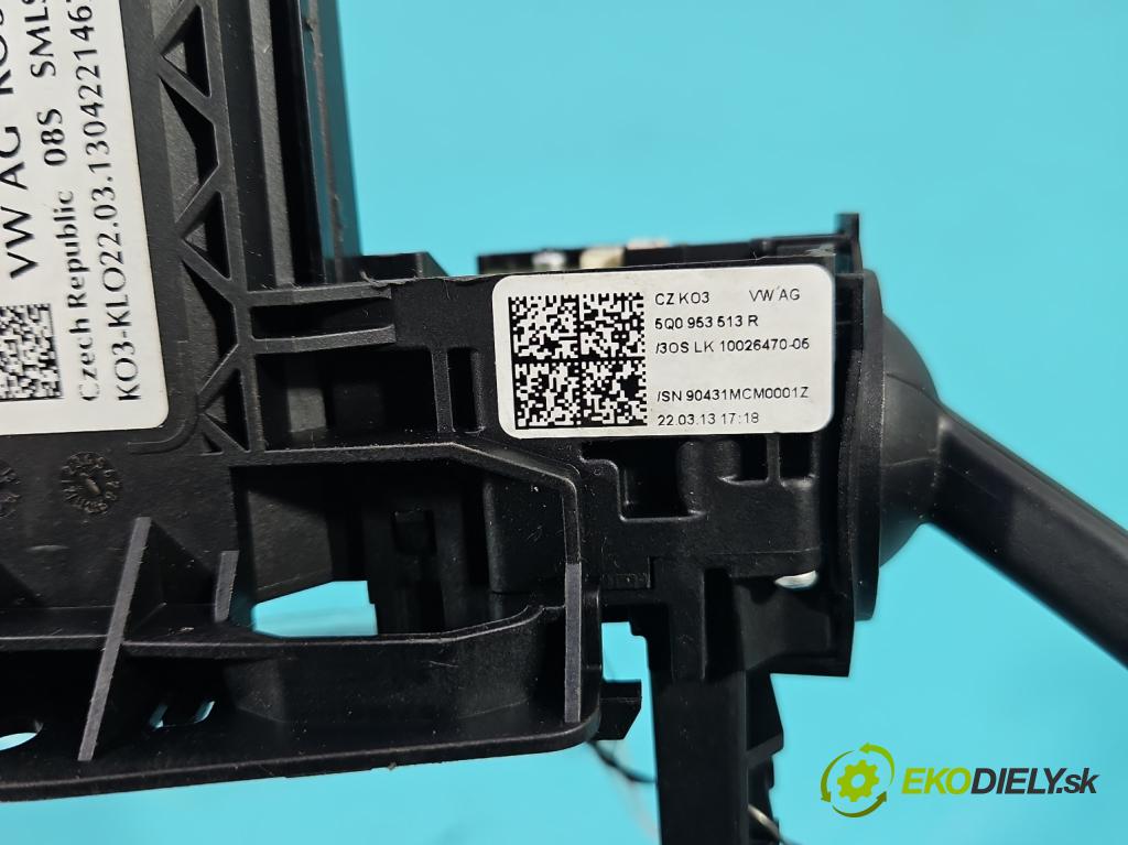 Skoda Octavia III 2013- 2.0 tdi 150 HP manual 110 kW 1968 cm3 5- prepínač komplex: 5Q0953507AC (Prepínacie páčky pod volantom)