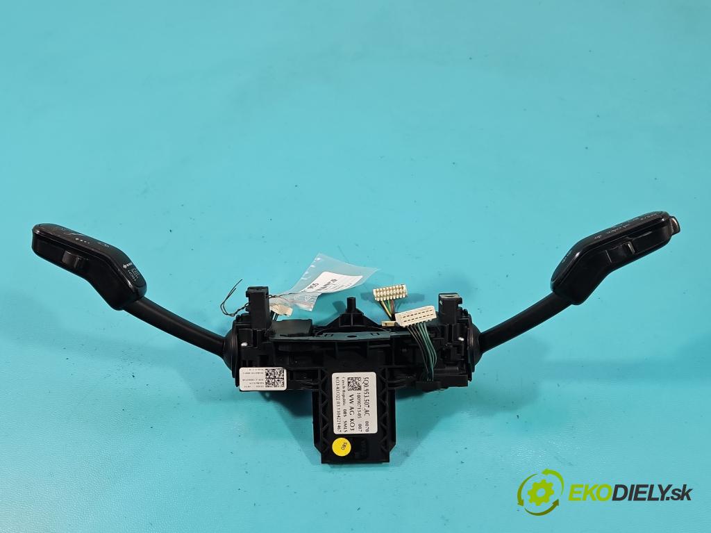 Skoda Octavia III 2013- 2.0 tdi 150 HP manual 110 kW 1968 cm3 5- prepínač komplex: 5Q0953507AC (Prepínacie páčky pod volantom)