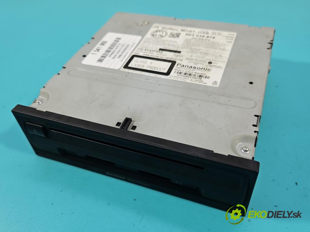 Skoda Octavia III 2013- 2.0 tdi 150 HP manual 110 kW 1968 cm3 5- Navigácia: čítačka 5E0035874