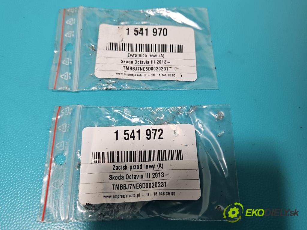 Skoda Octavia III 2013- 2.0 tdi 150 HP manual 110 kW 1968 cm3 5- brzdič predné ľavý  (Kľučka dverí ostatné)