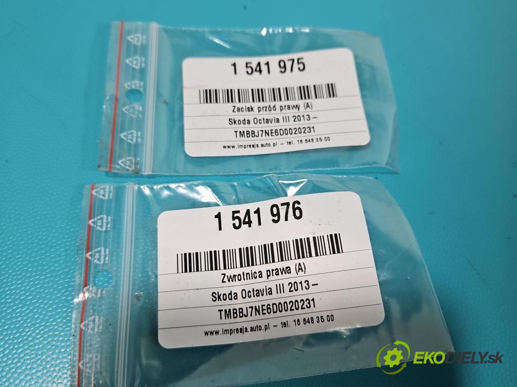 Skoda Octavia III 2013- 2.0 tdi 150 HP manual 110 kW 1968 cm3 5- brzdič predné pravý  (Kľučka dverí ostatné)