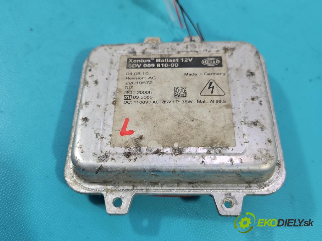 Bmw X6 E71 2007–2014 3.0d 306KM automatic 225 kW 2993 cm3 5- střídač: xenon 5DV009610-00 (Riadiaca jednotka xenónu)