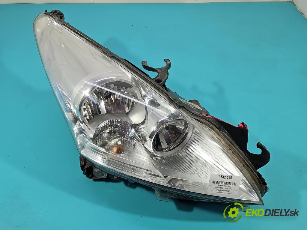 Peugeot 5008 I 2009-2017 1.6 hdi 111KM manual 82 kW 1560 cm3 5- Reflektor: pravý 9682519080 (Svetlo predné pravé)