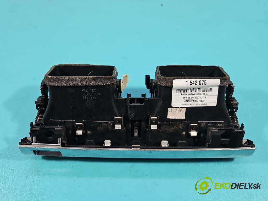 Bmw X6 E71 2007–2014 3.0d 306KM automatic 225 kW 2993 cm3 5- Mřížka: kúrenia stredová 9210705 (Mriežka kúrenia (fukár))