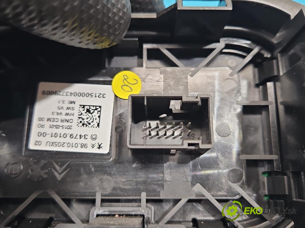 Citroen C4 Cactus 2014-2020 1.6 hdi 92 HP automatic 68 kW 1560 cm3 5- Páka: Změny: stupeň,rýchlosť 98010205XU (Rýchlostná páka (kulisa))