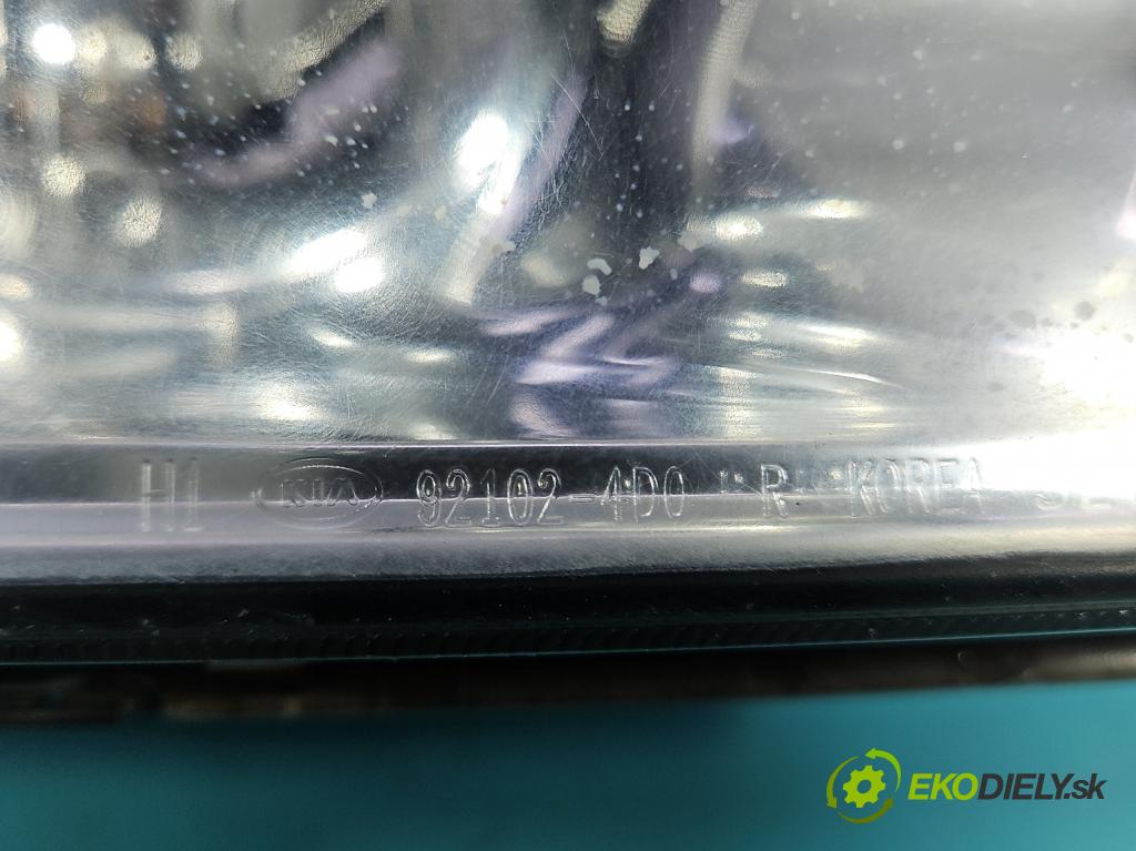 Kia Carnival II 2005-2014 2.9 crdi 185 HP manual 136 kW 2902 cm3 5- Reflektor: pravý 92102-4D0 (Svetlo predné pravé)