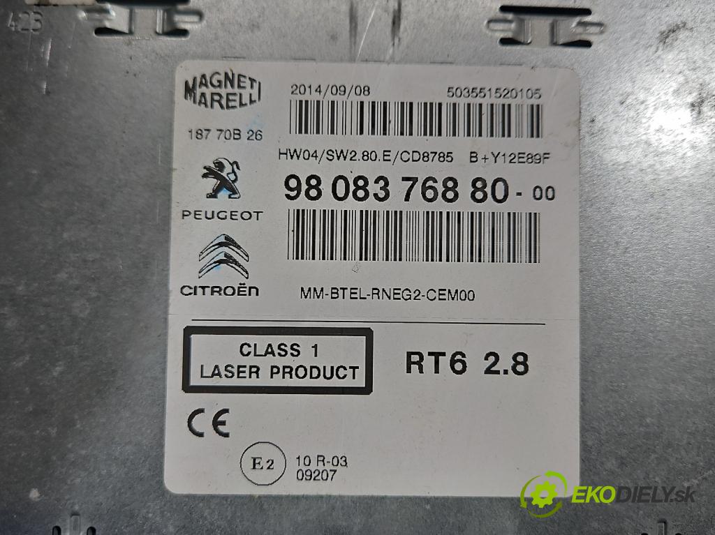 Citroen DS4 11-15 2.0 hdi 163 HP manual 120 kW 1997 cm3 5- Radio originál 9808376880