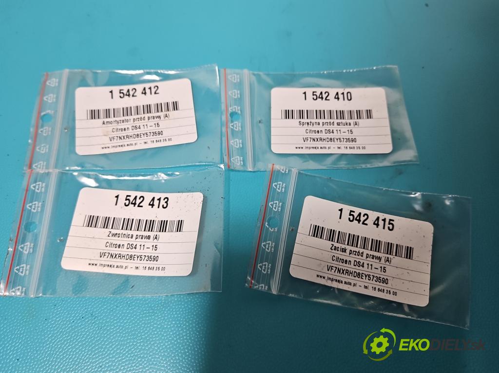 Citroen DS4 11-15 2.0 hdi 163 HP manual 120 kW 1997 cm3 5- brzdič predné pravý  (Kľučka dverí ostatné)