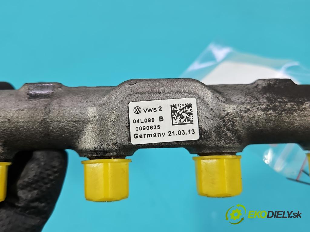 Skoda Octavia III 2013- 2.0 tdi 150 HP manual 110 kW 1968 cm3 5- lišta vstrekovacia 04L089B (Vstrekovacia lišta)