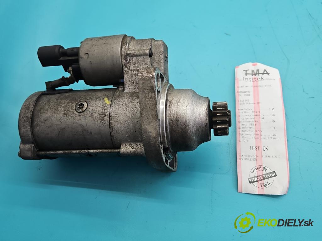 Skoda Octavia III 2013- 2.0 tdi 150 HP manual 110 kW 1968 cm3 5- štartér 02M911024S (Štartér)