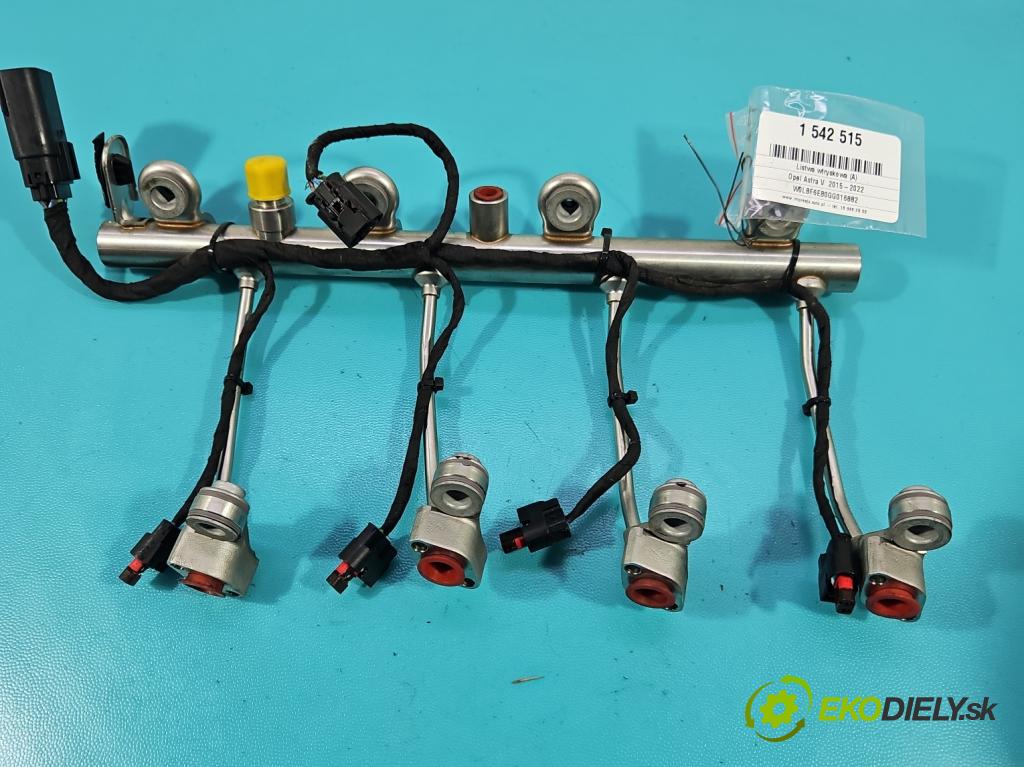 Opel Astra V  2015-2022 1.4 T 125 HP manual 92 kW 1399 cm3 5- lišta vstrekovacia HU541620102 (Vstrekovacia lišta)