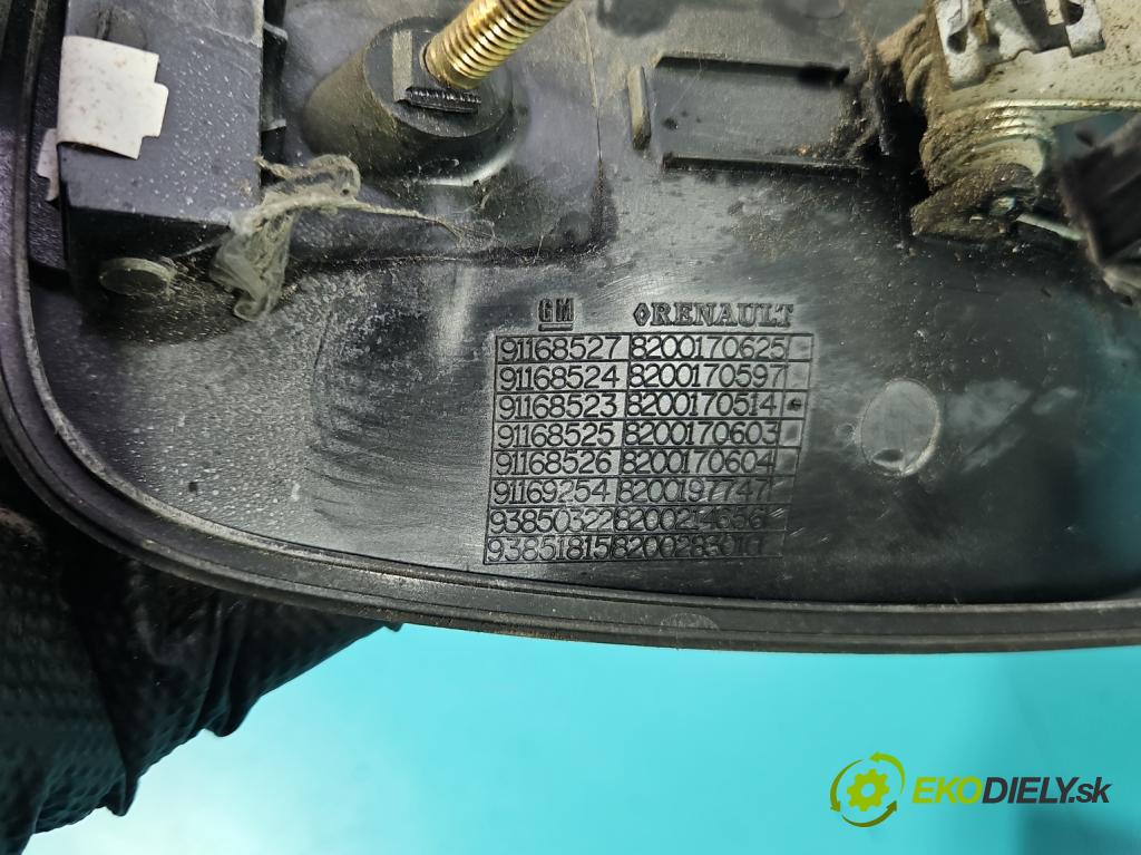 Renault Trafic II 2001-2014 2.0 dci 114 HP manual 84 kW 1995 cm3 5- rukoväť predné ľavé mimo: 7700311816 (Kľučka dverí vonkajšia predná ľavá)