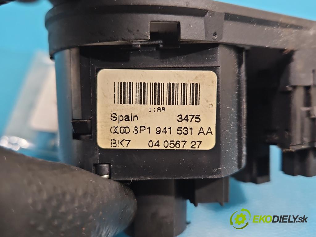 Audi A3 8P 2003-2012 2.0 tdi 140 HP manual 103 kW 1999 cm3 5- prepínač světla: na doska: 8P1941531AA