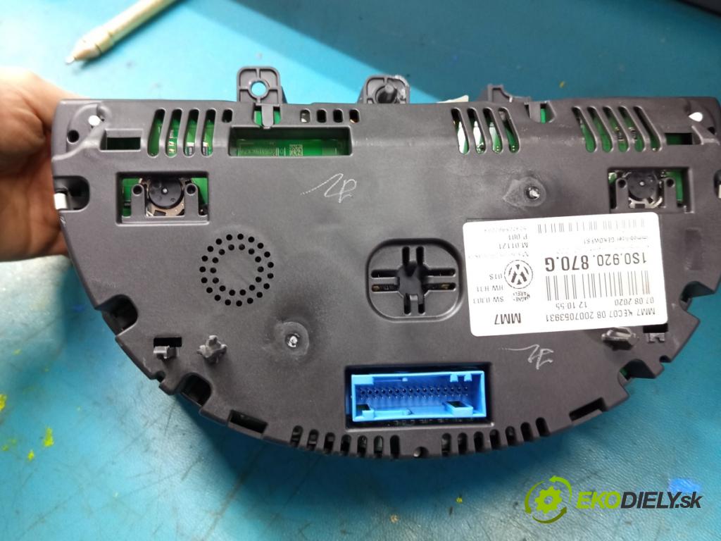 Vw Up 1.0 MPI 60 HP manual 44 kW 999 cm3 3- prístrojovka/ budíky 1S0920870G (Prístrojová doska)