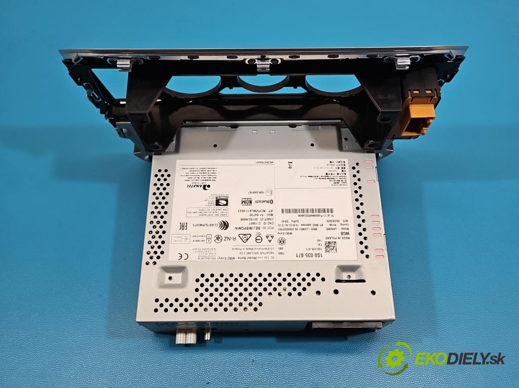 Vw Up 1.0 MPI 60 HP manual 44 kW 999 cm3 3- Radio originál 1S0035871