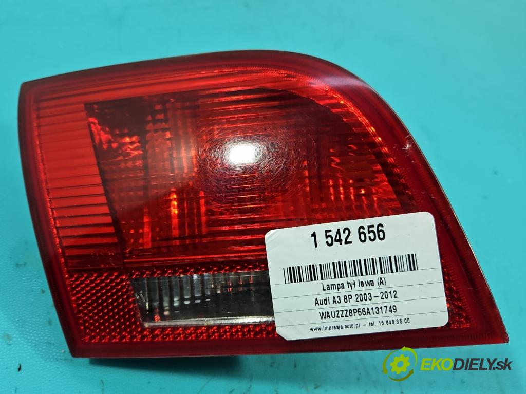 Audi A3 8P 2003-2012 2.0 tdi 140 HP manual 103 kW 1999 cm3 5- svetlo / reflektor zadné ľavé 8P4945093B (Kľučka dverí ostatné)